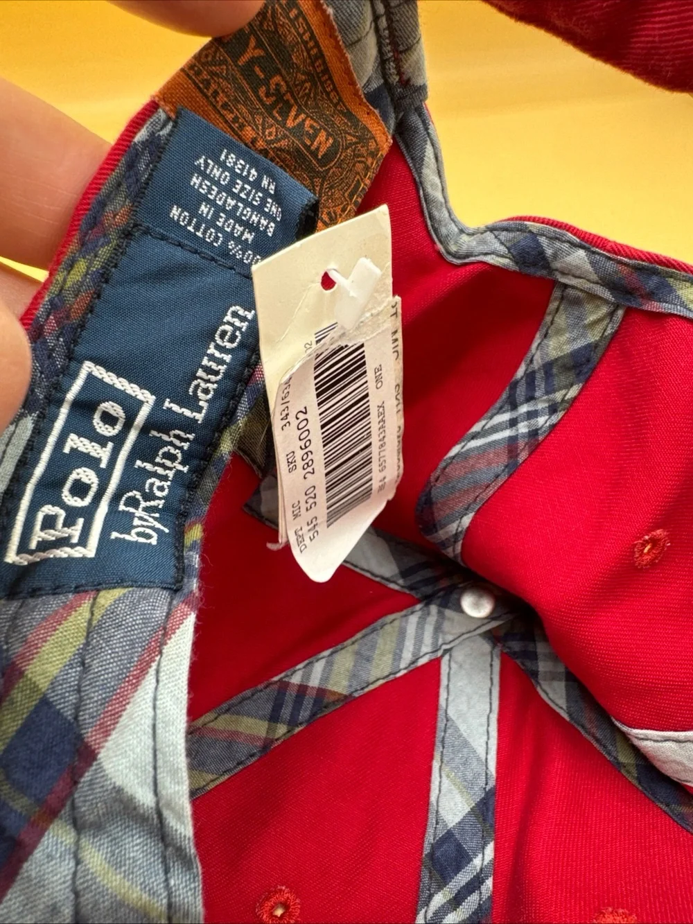 NWT Polo Ralph Lauren Red Sportsman Naval Madison Ave Hat DEADSTOCK Distressed - Picture 10 of 10